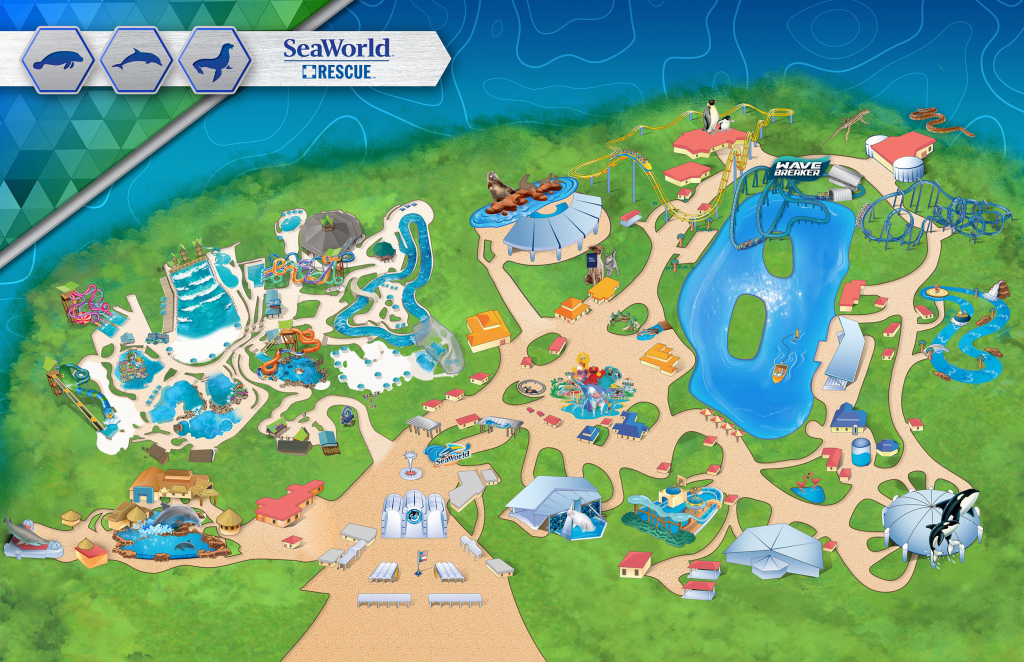 Amusement Parks In The Us Map Themeparkmap Best Of Seaworld San - Printable Sea World San Diego Map