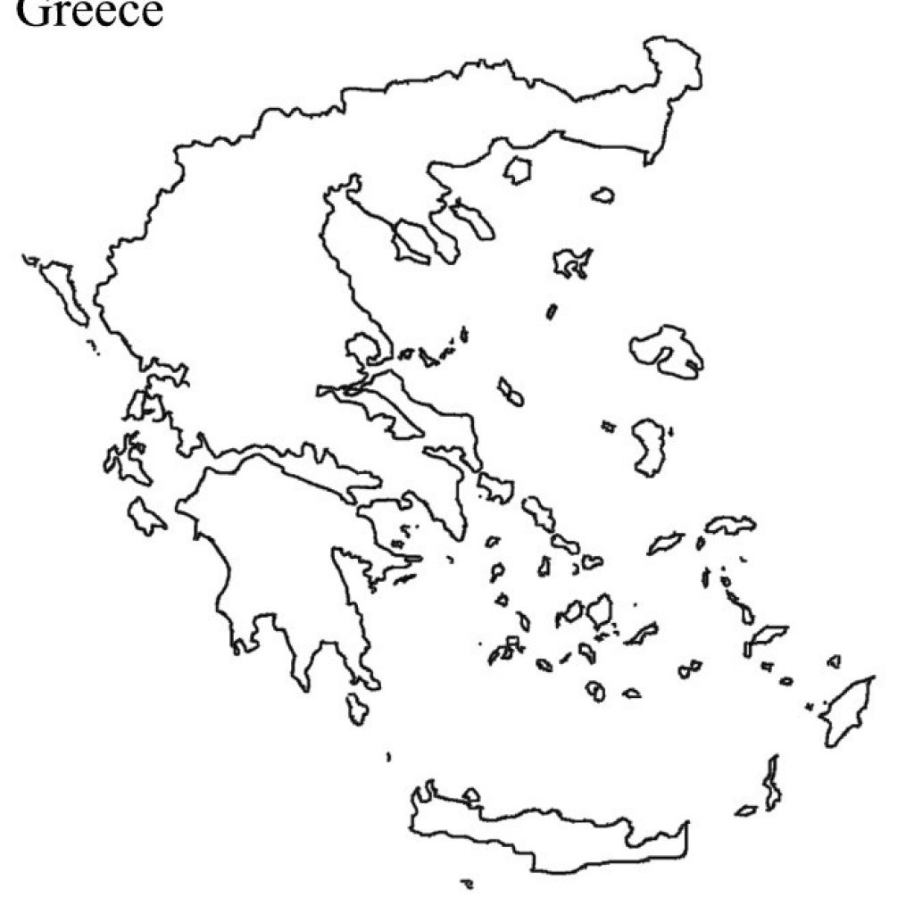 Ancient Greece Blank Map - Outline Map Of Ancient Greece Printable