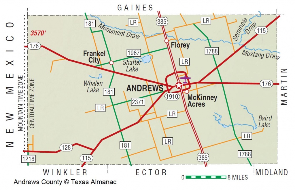 Andrews County | The Handbook Of Texas Online| Texas State - Martin County Texas Section Map
