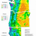 Annual Precipitation Along The Cascade Range | Graphic | Map   California Snow Map