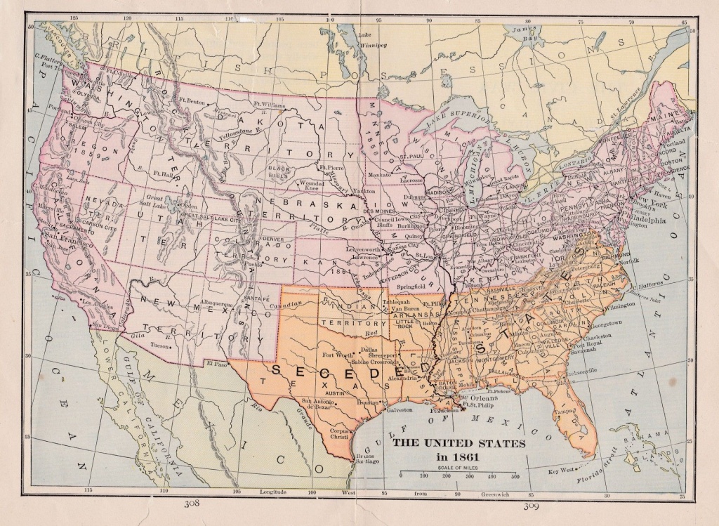 Antique Image - Civil War Map | Things I Love | Map, Map Crafts - Printable Civil War Map