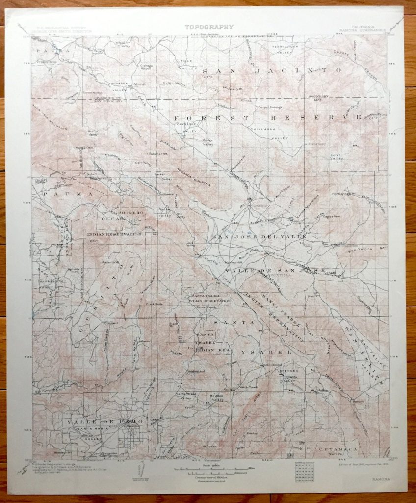 Antique Ramona California 1903 Us Geological Survey | Etsy - Ramona ...