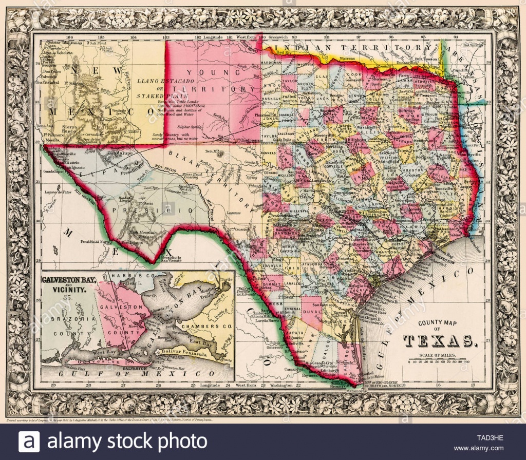 Antique Texas Map Stock Photos &amp;amp; Antique Texas Map Stock Images - Alamy - Antique Texas Map Reproductions