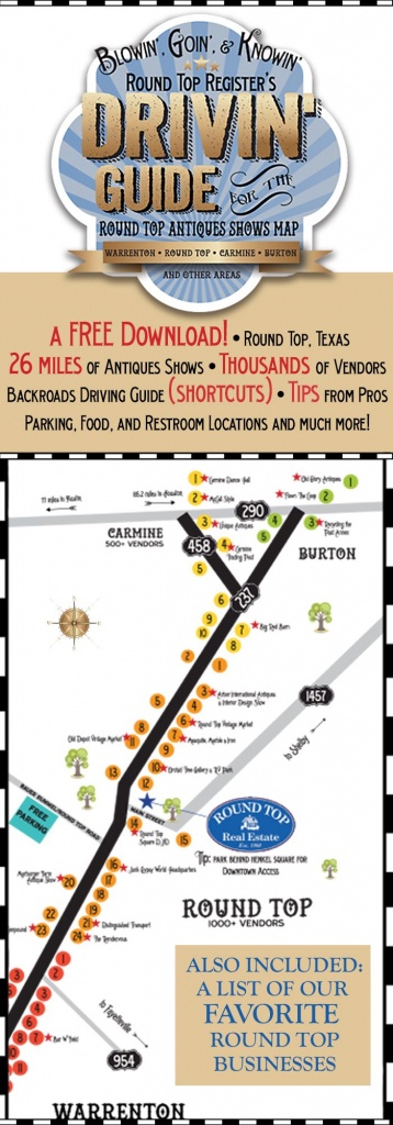 Antiques Show Map - Round Top Register | Thrifty Destinations - Canton Texas Flea Market Map