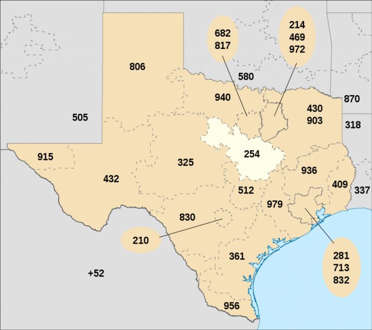 Area Code 254 Wikipedia Fort Hood Texas Map Printable Maps 1397