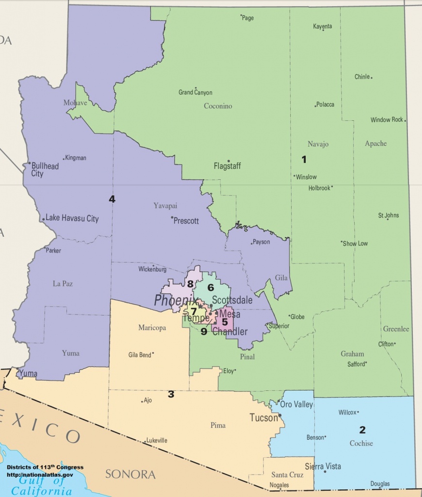 Arizona's Congressional Districts - Wikipedia - Texas Congressional District Map
