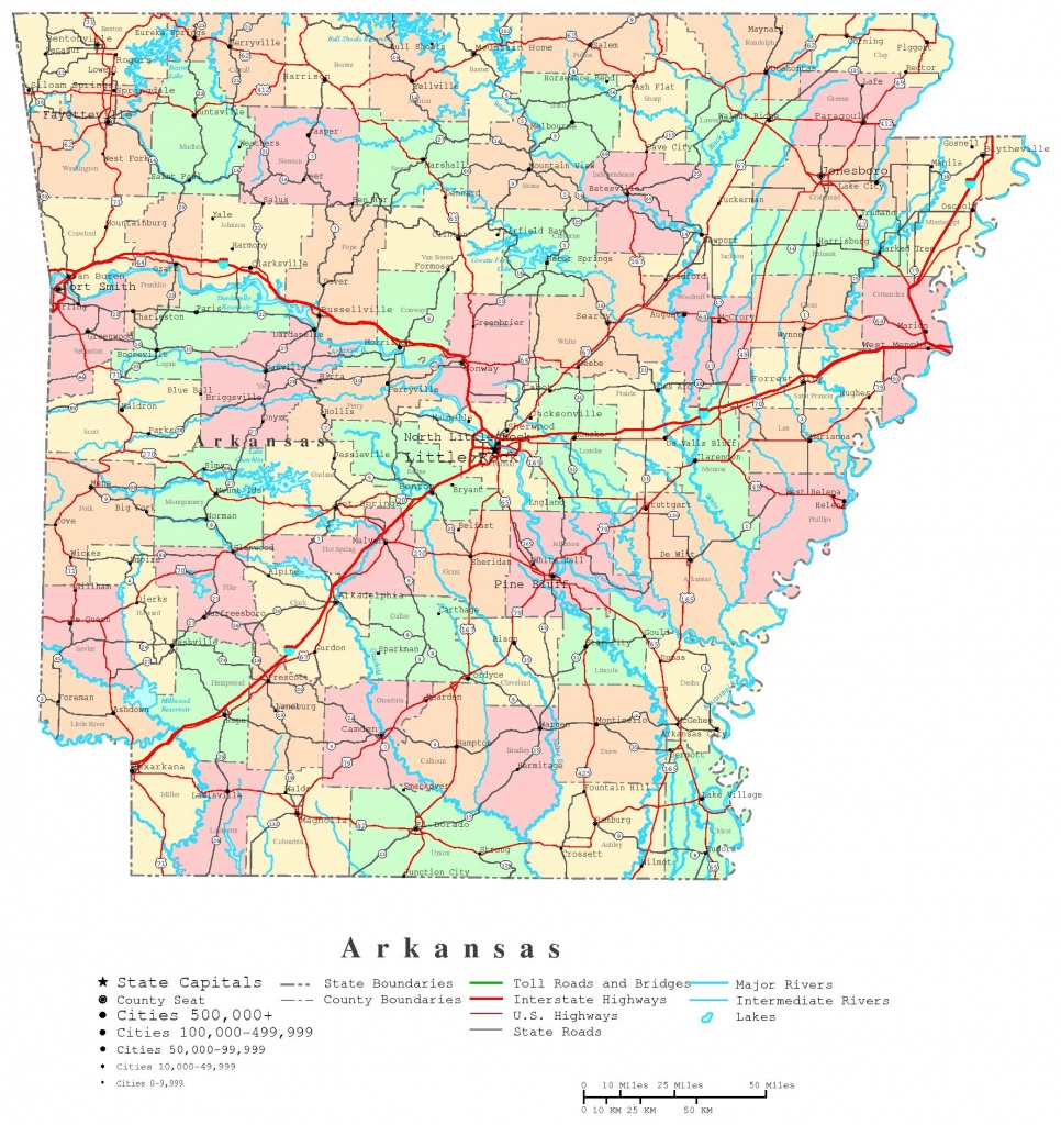 Arkansas Printable Map - Printable Map Of Arkansas