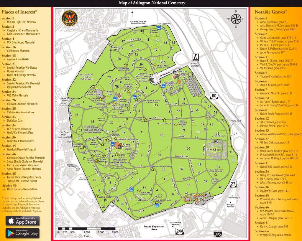 Arlington National Cemetery Map - Florida National Cemetery Map