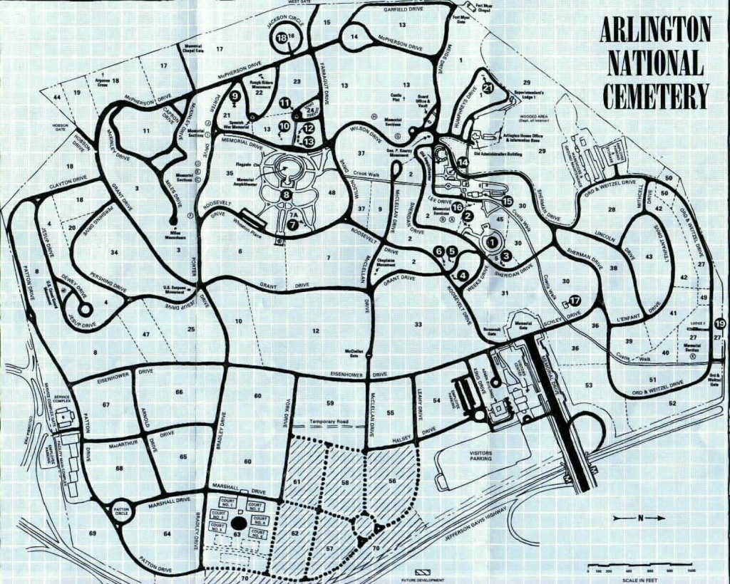 Arlington National Cemetery Map - Printable Map Of Arlington National Cemetery