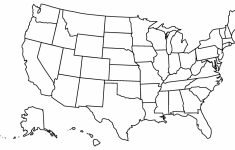 At Clipart Of United States Map The Us Black And White Printable - Blank Us State Map Printable
