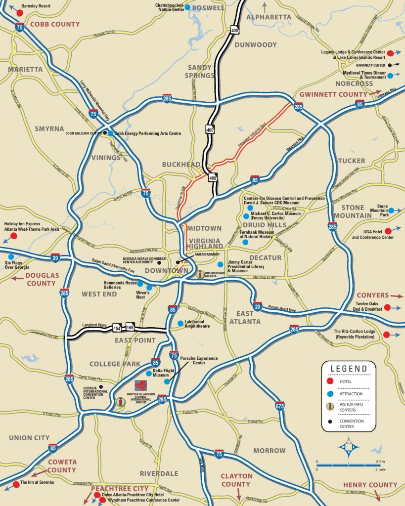 Atlanta Area Map - Printable Map Of Atlanta