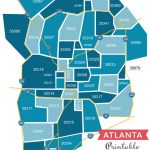 Atlanta Ga Zip Code Map [Updated 2019]   Atlanta Zip Code Map Printable