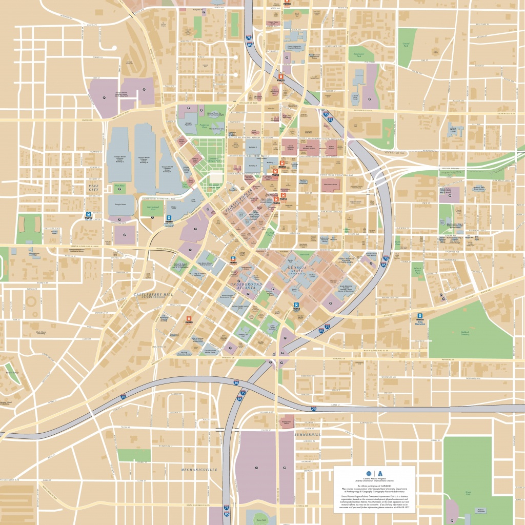 Atlanta Maps | Georgia, U.s. | Maps Of Atlanta - Printable Map Of Atlanta