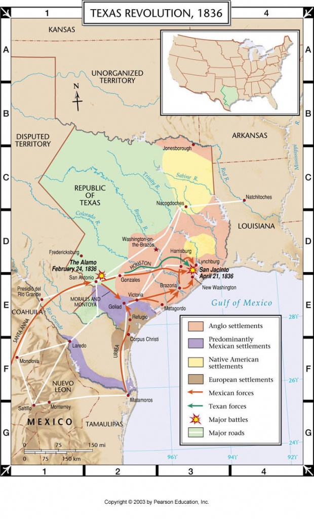 Atlas Map: Texas Revolution, 1836 - Texas Map 1836