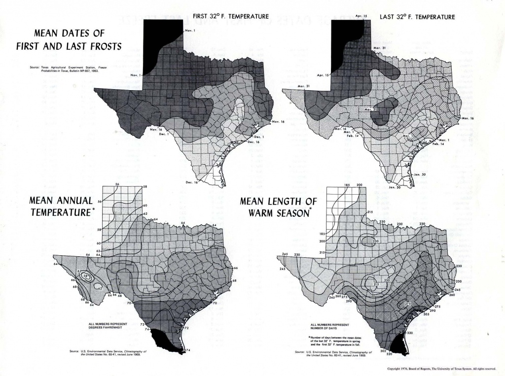 Atlas Of Texas - Perry-Castañeda Map Collection - Ut Library Online - Texas Temperature Map