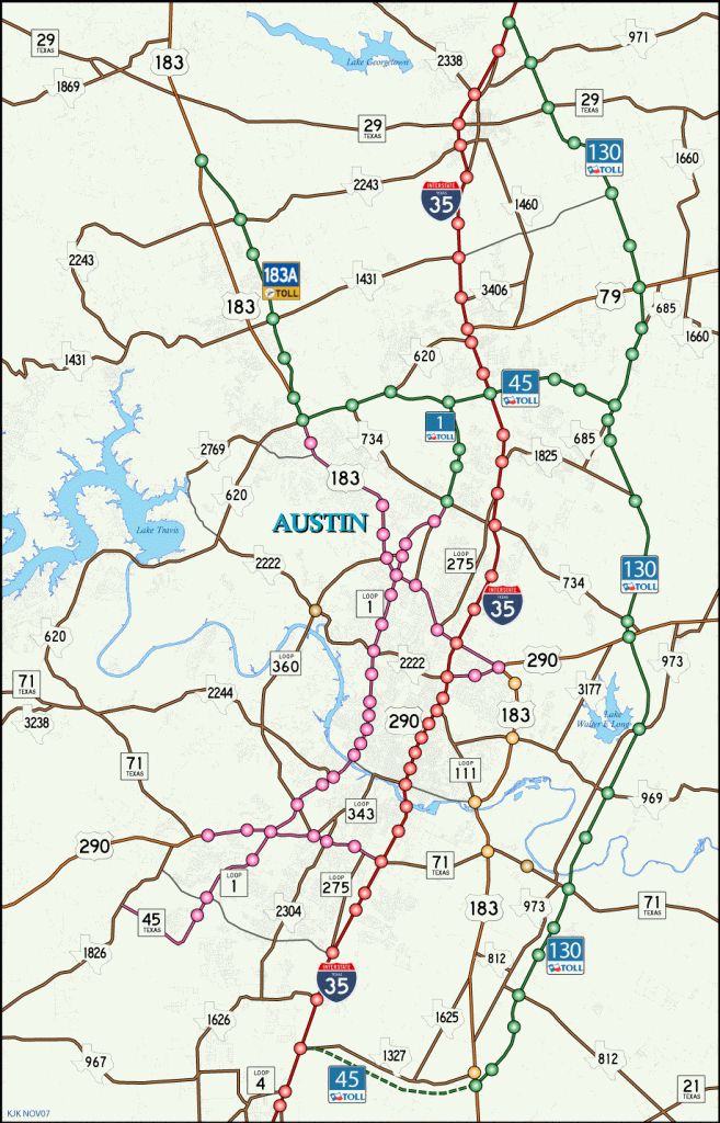 Austin Texas Road Map