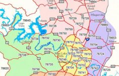 Austin Texas Code Postal De La Carte - Région D'austin Zip Code Map - Texas Zip Code Map