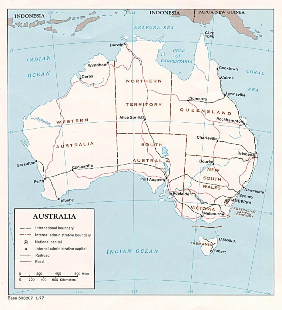 Australia Maps | Printable Maps Of Australia For Download - Printable Map Of Australia With States And Capital Cities