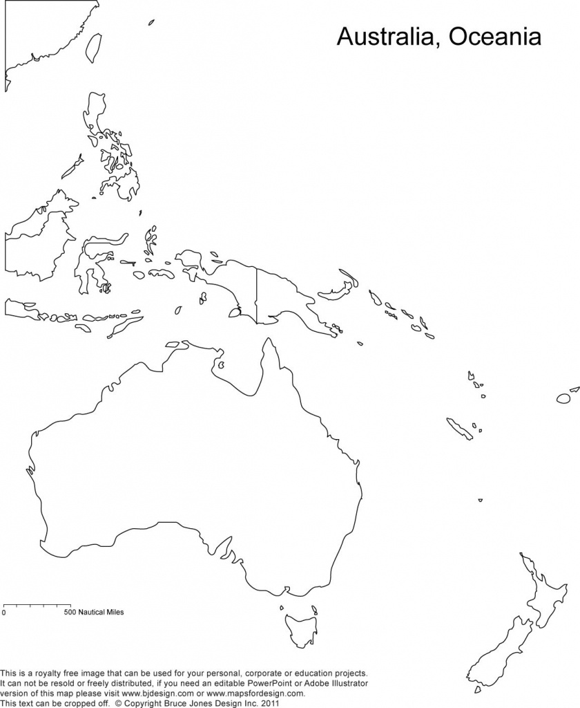 Australia Oceania Printable Outline Maps, Royality Free | Geography - Free Printable Outline Maps