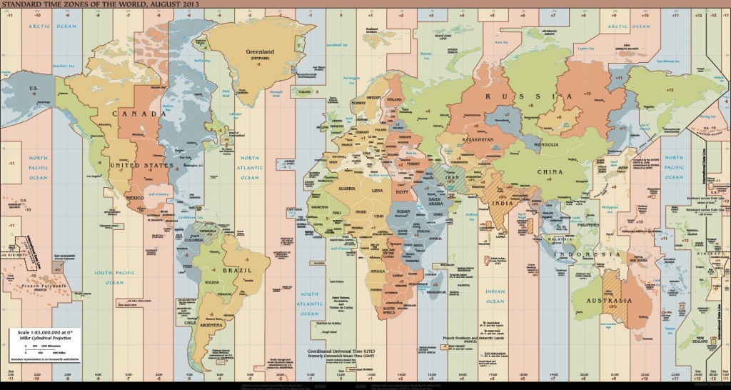 Australia Time Zones Map - World Wide Maps - World Time Zone Map Printable Free
