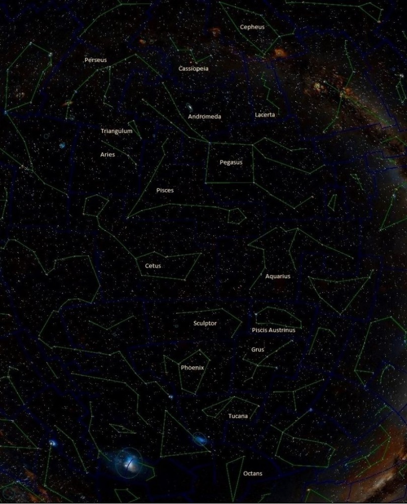 Autumn Constellations | Constellation Guide - Southern California Night Sky Map