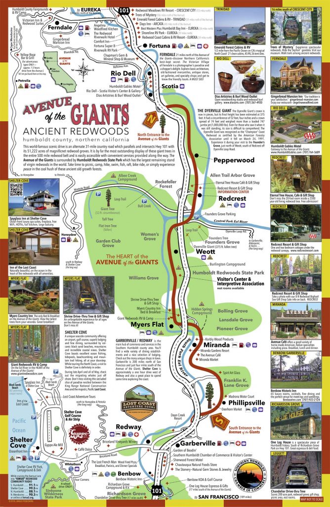 Avenue Of The Giants Map Sustrainability Avenue Of The Giants California Map 668x1024 