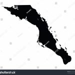 Baja California Sur Mexico Vector Map Stock Vector (Royalty Free   Detailed Baja California Map