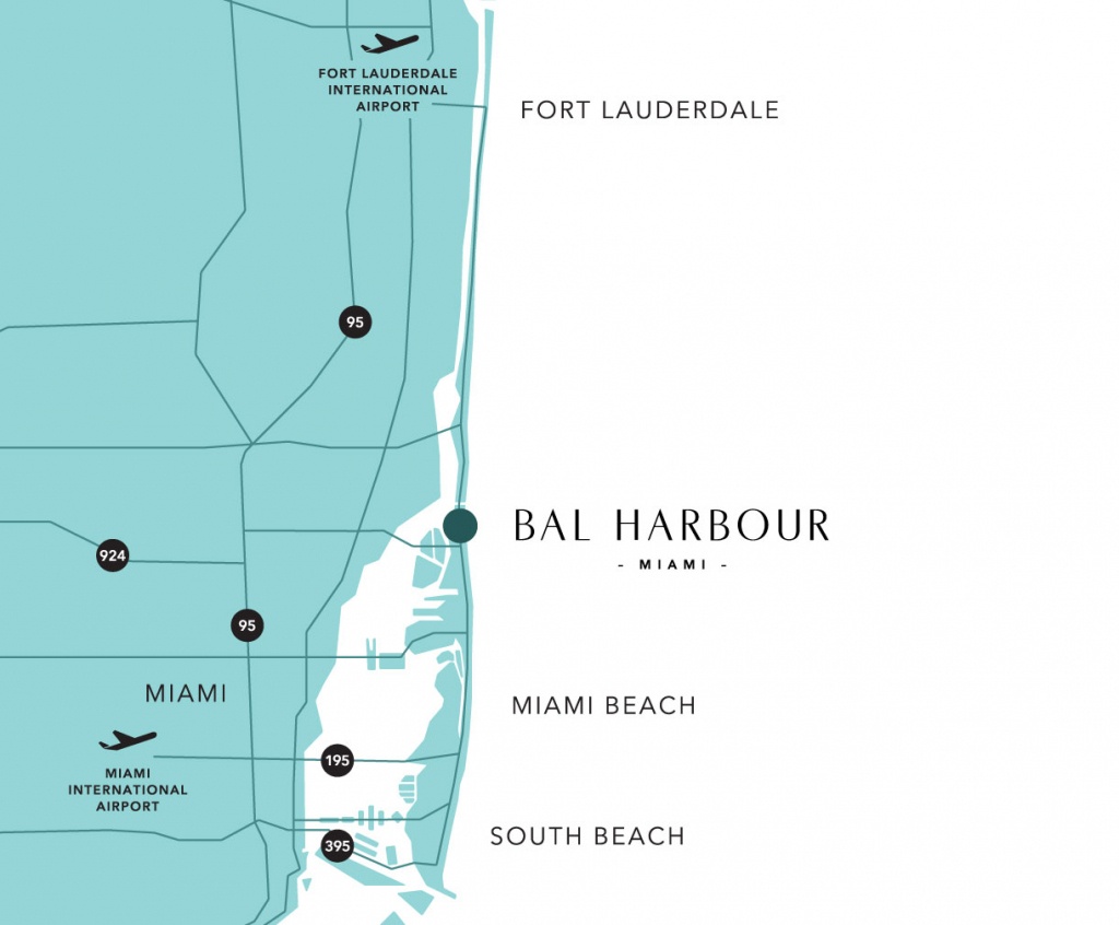Bal Harbour Map And Guide To Hotels Near South Beach, Miami - Map Of Miami Beach Florida Hotels