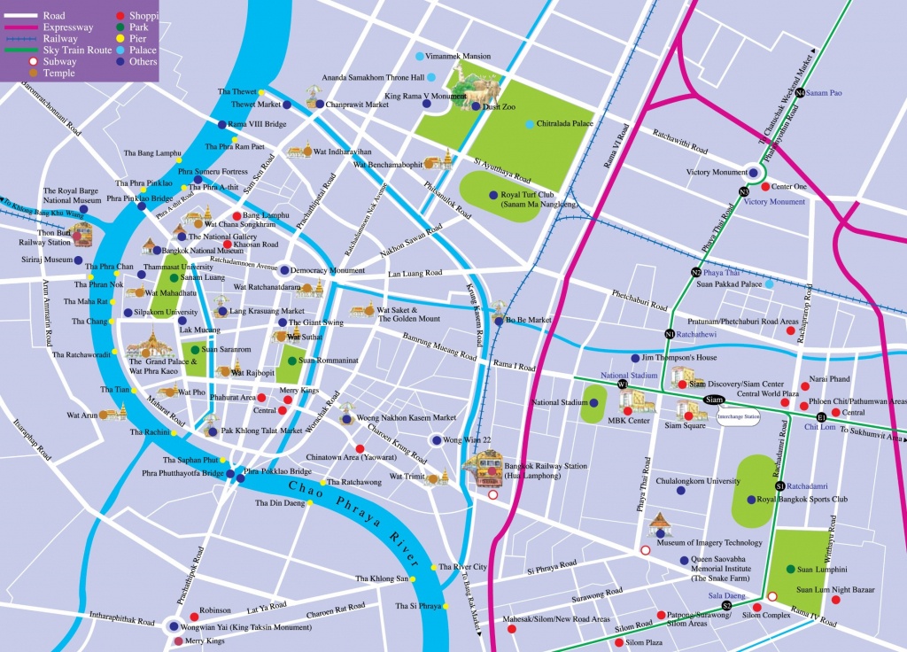 Bangkok Tourist Attractions Map - Bangkok Tourist Map Printable