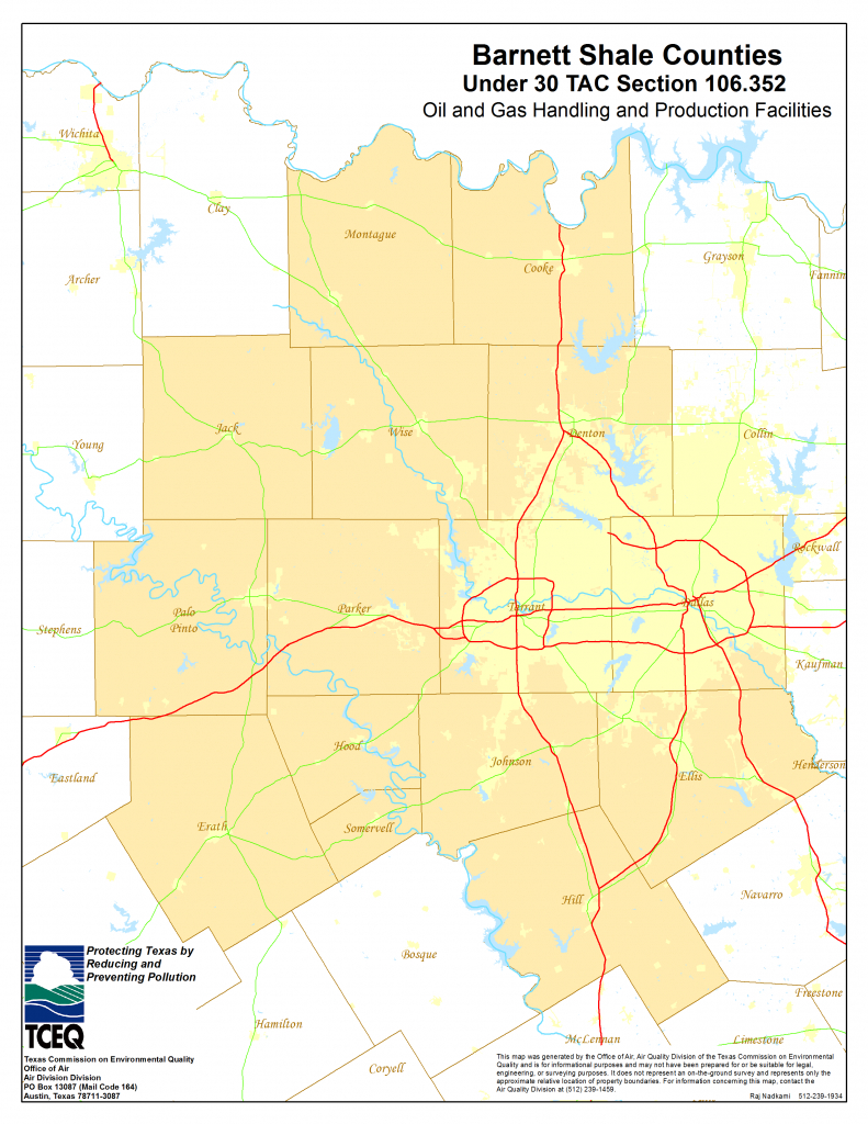 Barnett Shale Maps And Charts - Tceq - Www.tceq.texas.gov - Texas Property Lines Map