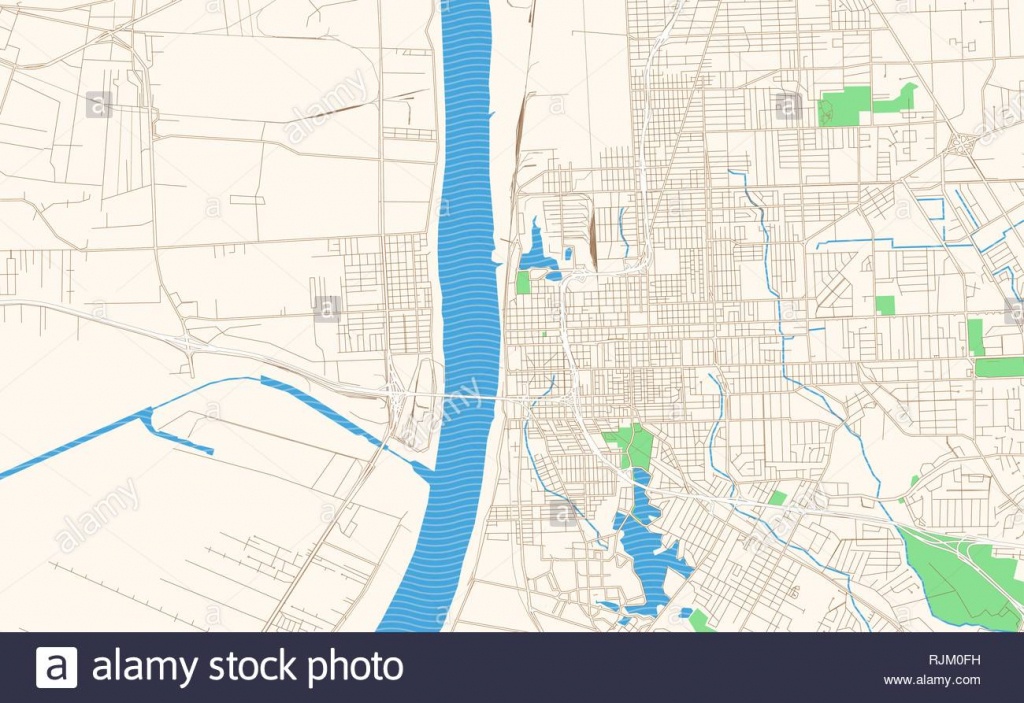 Baton Rouge Louisiana Printable Map Excerpt. This Vector Streetmap - Printable Map Of Baton Rouge