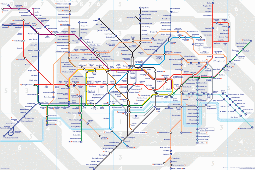Bbc - London - Travel - London Underground Map - Printable London Tube Map Pdf