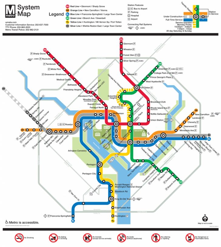 Washington Dc Subway Map Printable