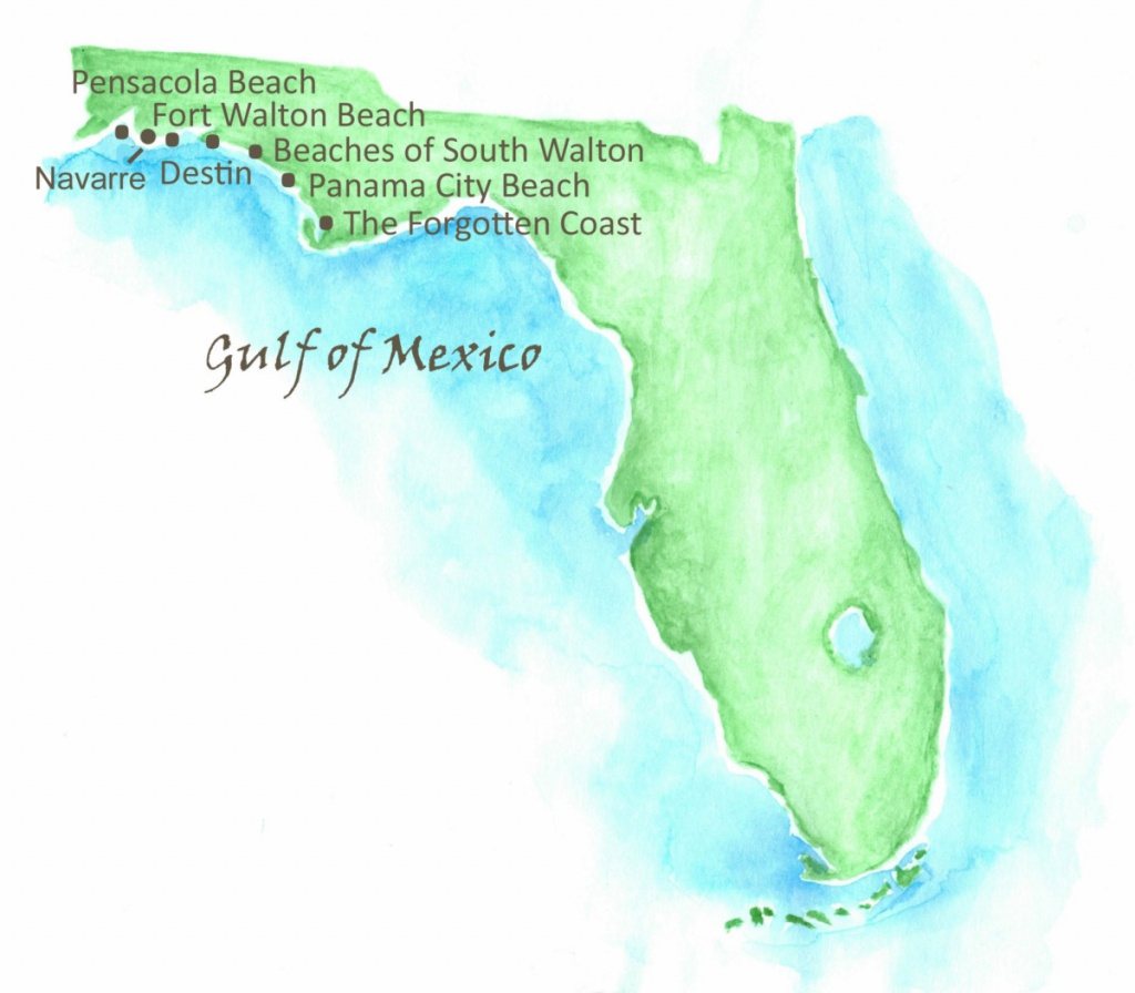 Beaches Of Northwest Florida Map | Southern Vacation Rentals - Map Of Northwest Florida Beaches