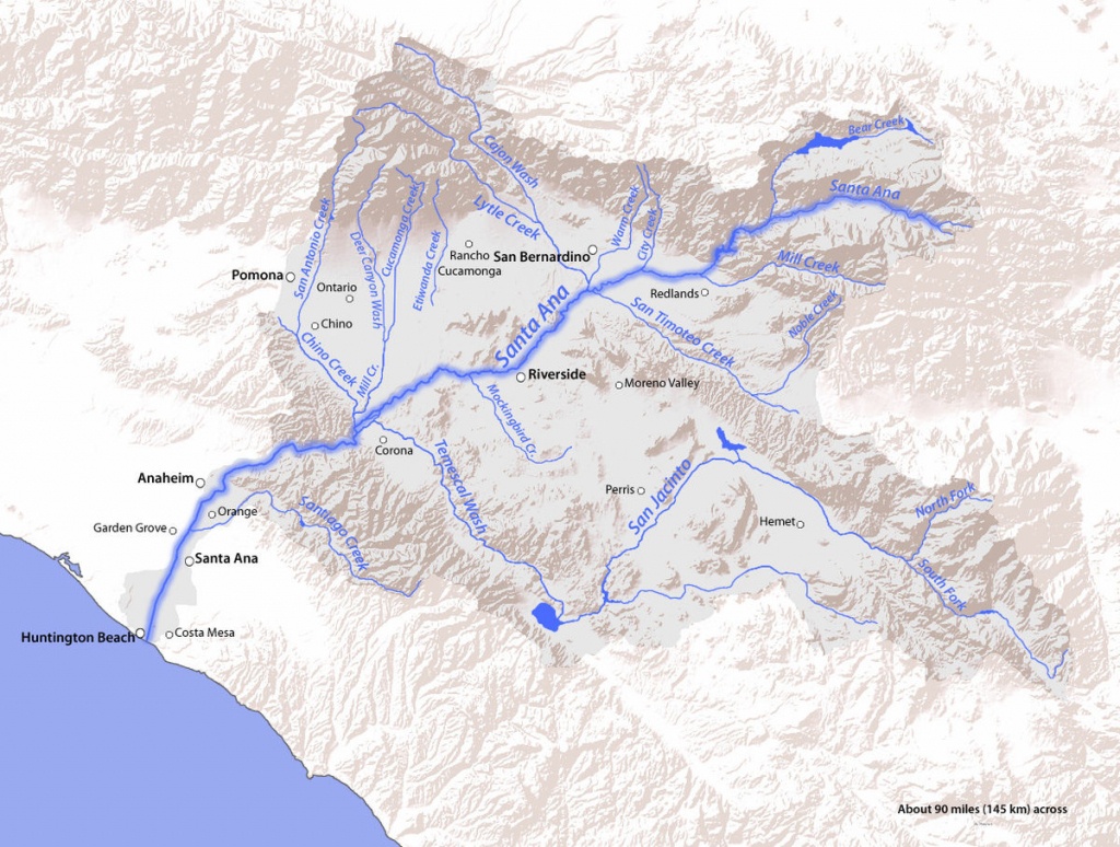 Bear Creek (Santa Ana River Tributary) - Wikipedia - Santa Ana California Map