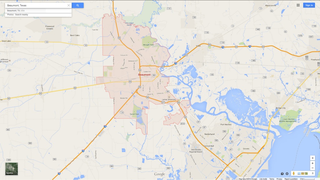 Beaumont, Texas Map - Google Maps Beaumont Texas