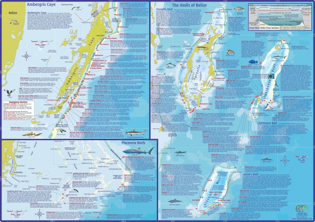 Belize Scuba Diving &amp;amp; Snorkeling On Ambergris Caye, Caribbean - Florida Dive Sites Map
