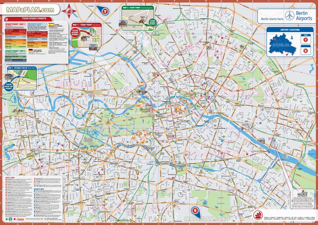 Berlin Maps - Top Tourist Attractions - Free, Printable City Street Map - Printable Map Of Berlin