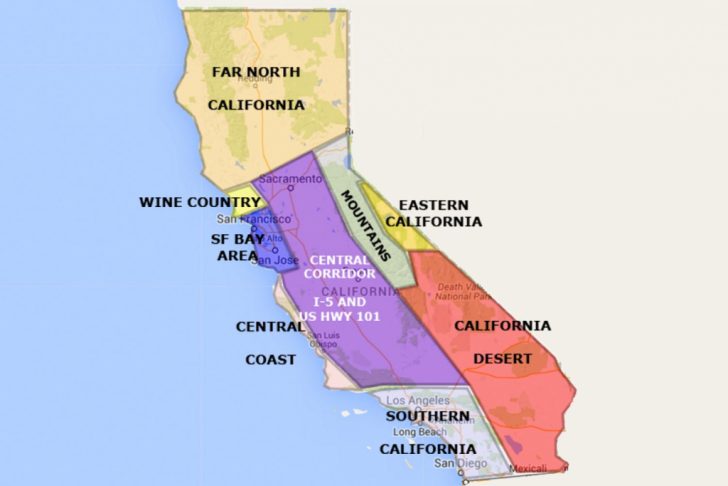 Map Of California Near San Francisco