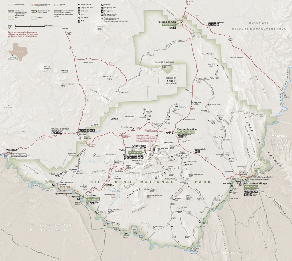 Big Bend Maps | Npmaps - Just Free Maps, Period. - Texas State Campgrounds Map