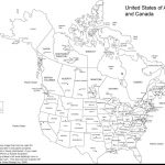 Black And White Map Of Us And Canada Us Canada Map Printable   Blank Us And Canada Map Printable