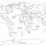 Black And White World Map With Continents Labeled Best Of Printable   World Map Oceans And Continents Printable