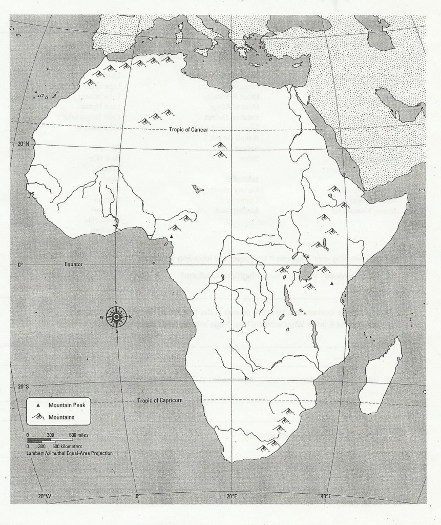 Blank Africa Physical Map | Too Cool For School | Africa Map - Africa Map Quiz Printable