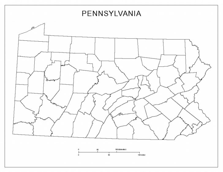 Blank County Map Of Pennsylvania - Pa County Map Printable - Printable Maps