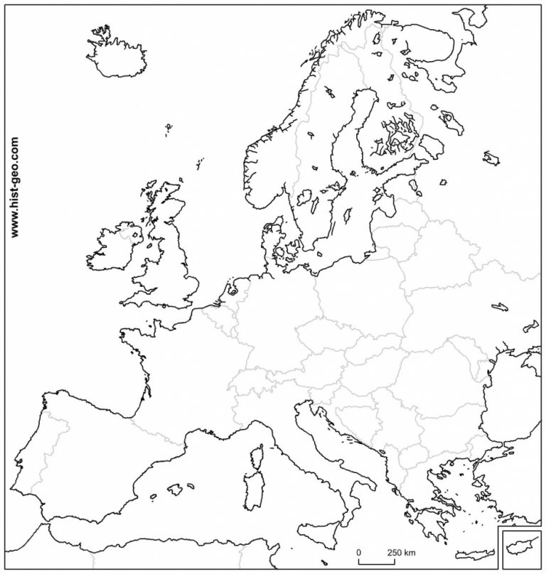 Blank Europe Map Printable - Maplewebandpc - Printable Blank Physical ...