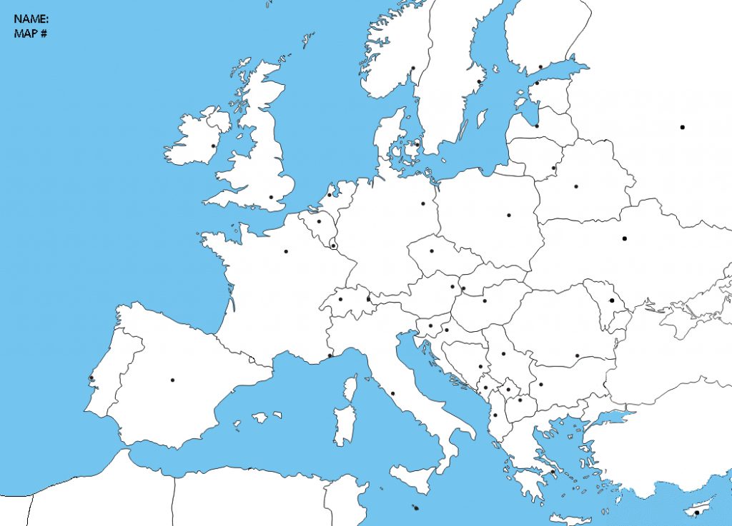 A Blank Political Map Of Europe Map