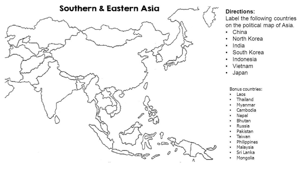 Blank Map Of Asia Countries Noavg Me With Blind Big South East - Printable Blank Map Of Southeast Asia