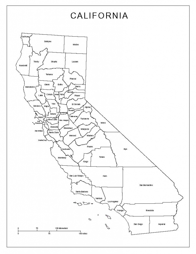 Blank Map Of California Counties - Google Search | California - California Outline Map Printable