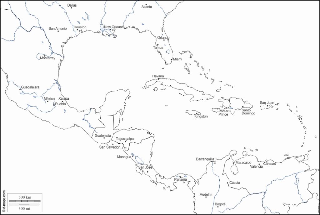 Blank Map Of Central America - World Wide Maps - Printable Blank ...