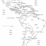 Blank Map Of Central And South America Printable And Travel   Printable Map Of Central And South America